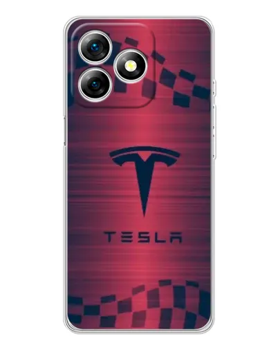 Чохол для Ulefone Note 18 Pro з картинкою «Тесла червоний карбон» Чохол для Ulefone Note 18 Pro з картинкою «Тесла червоний карбон»