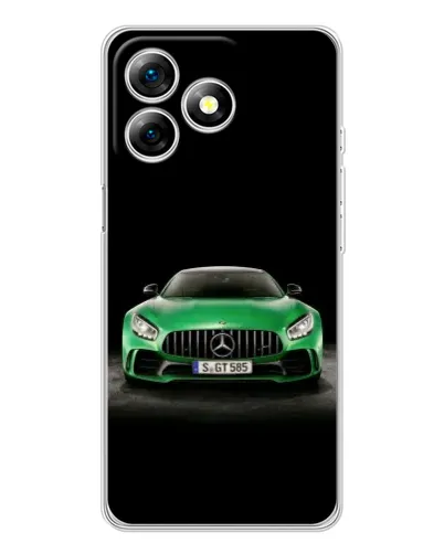 Чехол для Ulefone Note 18 Pro с картинкой «Mercedes — неоновый лого»