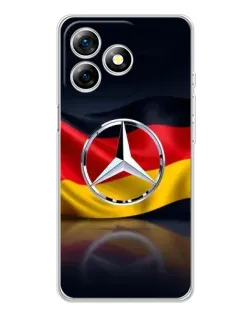 Чехол для Ulefone Note 18 Pro с картинкой «Mercedes — флаг Германии»