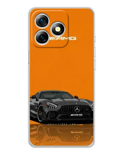 Чехол для Ulefone Note 18 Pro с картинкой «Оранжевый Mercedes AMG»