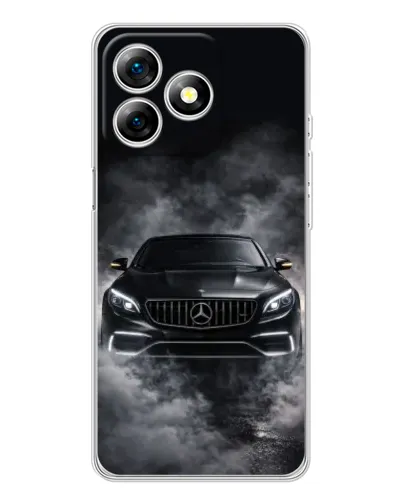 Чехол для Ulefone Note 18 Pro с картинкой «Mercedes в дыму»