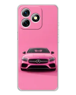 Чехол для Ulefone Note 18 Pro с картинкой «Розовый Mercedes AMG»
