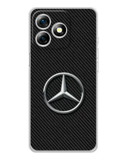 Чехол для Ulefone Note 18 Pro с картинкой «Карбоновый Mercedes стиль»