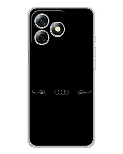 Чехол для Ulefone Note 18 Pro с картинкой «Audi — световой подпись»