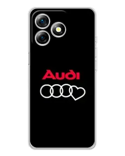 Чехол для Ulefone Note 18 Pro с картинкой «Логотип Audi Heart»