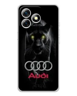 Чехол для Ulefone Note 18 Pro с картинкой «Пантера и Audi»