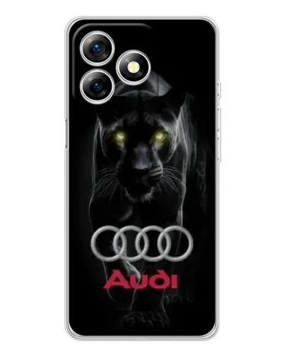 Чехол для Ulefone Note 18 Pro с картинкой «Пантера и Audi»
