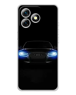 Чехол для Ulefone Note 18 Pro с картинкой «Audi в неоне»