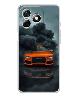 Чехол для Ulefone Note 18 Pro с картинкой «Audi в облаках дыма»