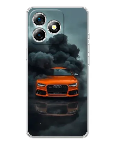 Чехол для Ulefone Note 18 Pro с картинкой «Audi в облаках дыма»