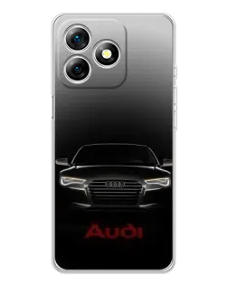 Чехол для Ulefone Note 18 Pro с картинкой «Audi — градиентный контур»