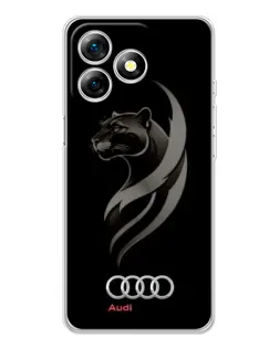 Чехол для Ulefone Note 18 Pro с картинкой «Графика — пантера и Audi»