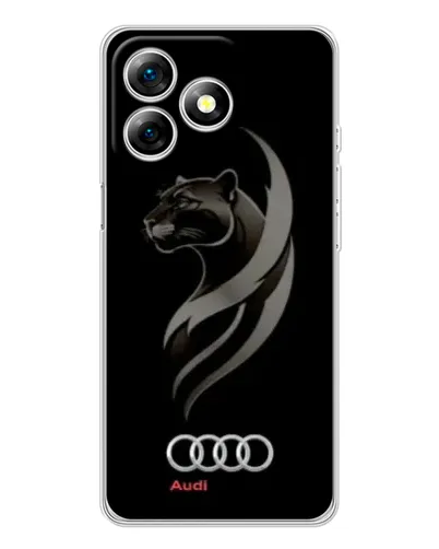 Чехол для Ulefone Note 18 Pro с картинкой «Графика — пантера и Audi»
