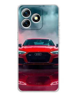 Чехол для Ulefone Note 18 Pro с картинкой «Audi RS — красный стиль»