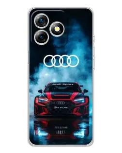 Чехол для Ulefone Note 18 Pro с картинкой «Audi Sport — неон»