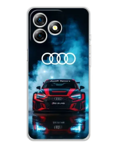 Чехол для Ulefone Note 18 Pro с картинкой «Audi Sport — неон»