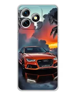 Чехол для Ulefone Note 18 Pro с картинкой «Audi — закат»