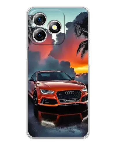 Чехол для Ulefone Note 18 Pro с картинкой «Audi — закат»