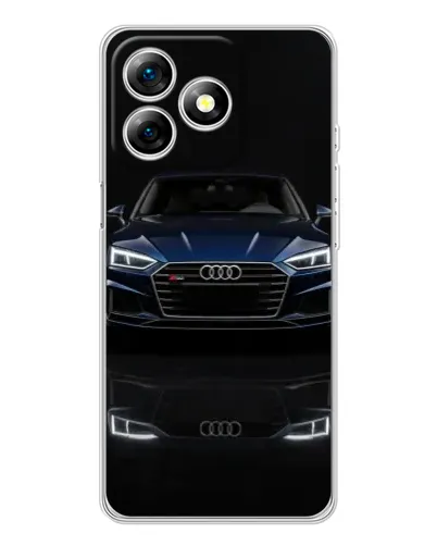 Чехол для Ulefone Note 18 Pro с картинкой «Audi — ночное отражение»