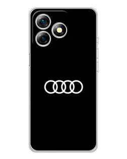 Чехол для Ulefone Note 18 Pro с картинкой «Audi White Logo»