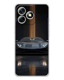 Чохол для Ulefone Note 18 Pro з картинкою «Lamborghini золоті лінії»