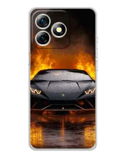 Чохол для Ulefone Note 18 Pro з картинкою «Lamborghini у вогні»