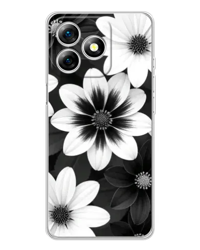 Чохол для Ulefone Note 18 Pro з картинкою «Монохромні айстри»