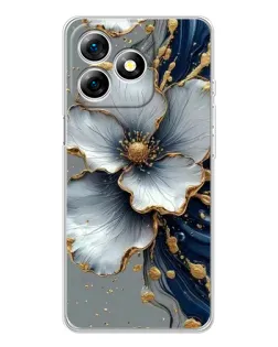Чохол для Ulefone Note 18 Pro з картинкою «Біла квітка та золотий флюїд» Чохол для Ulefone Note 18 Pro з картинкою «Біла квітка та золотий флюїд»