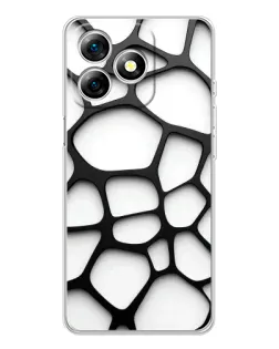 Чехол для Ulefone Note 18 Pro с картинкой «Белая объемная сетка» Чехол для Ulefone Note 18 Pro с картинкой «Белая объемная сетка»