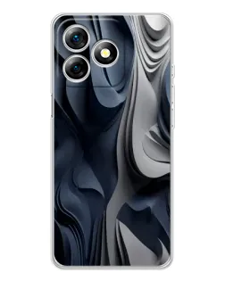 Чехол для Ulefone Note 18 Pro с картинкой «Объемные синие складки» Чехол для Ulefone Note 18 Pro с картинкой «Объемные синие складки»