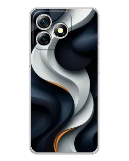 Чехол для Ulefone Note 18 Pro с картинкой «Объемные черно-белые ленты» Чехол для Ulefone Note 18 Pro с картинкой «Объемные черно-белые ленты»