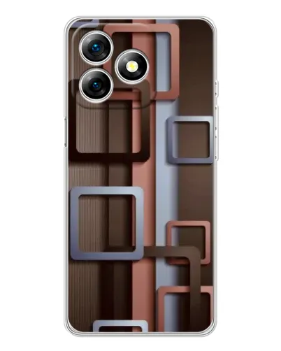 Чохол для Ulefone Note 18 Pro з картинкою «Коричневі об'ємні квадрати» Чохол для Ulefone Note 18 Pro з картинкою «Коричневі об'ємні квадрати»