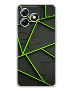 Чохол для Ulefone Note 18 Pro з картинкою «Зелені геометричні лінії»