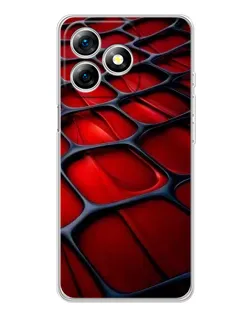 Чохол для Ulefone Note 18 Pro з картинкою «Червона глянцева сітка»