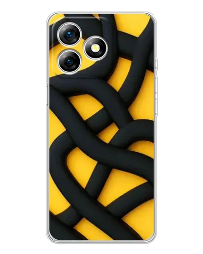 Чохол для Ulefone Note 18 Pro з картинкою «Чорне жовте переплетення» Чохол для Ulefone Note 18 Pro з картинкою «Чорне жовте переплетення»