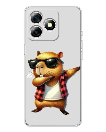 Чехол для Ulefone Note 18 Pro с картинкой «Капибара рэпер даб»