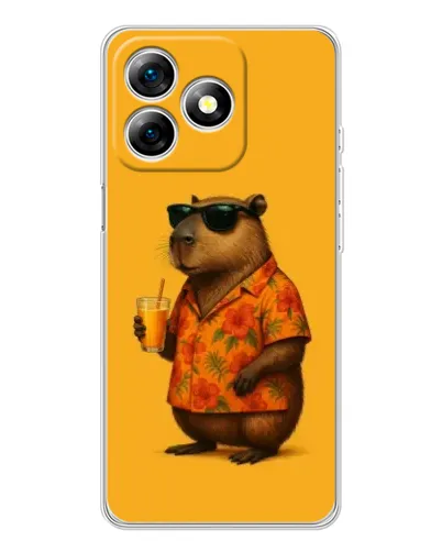 Чехол для Ulefone Note 18 Pro с картинкой «Капибара на отдыхе»
