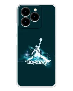 Чехол для Ulefone Note 20 Pro с картинкой «Jordan Blue Fire»