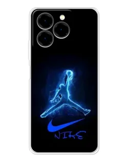 Чехол для Ulefone Note 20 Pro с картинкой «Jordan Neon Blue»