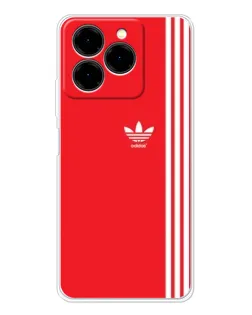 Чехол для Ulefone Note 20 Pro с картинкой «Красный минимализм Adidas»