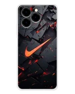 Чехол для Ulefone Note 20 Pro с картинкой «Nike — эффект разломов»