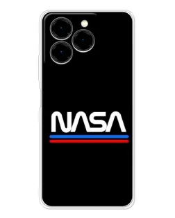 Чехол для Ulefone Note 20 Pro с картинкой «NASA — классика Red Blue»