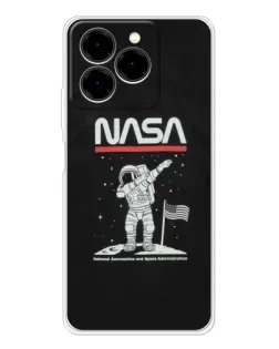 Чехол для Ulefone Note 20 Pro с картинкой «NASA — шагаем по Луне»