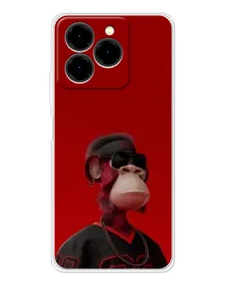 Чехол для Ulefone Note 20 Pro с картинкой «Bored Ape в красном»