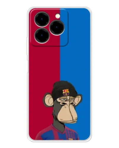 Чехол для Ulefone Note 20 Pro с картинкой «Bored Ape — фанат Барсы» Чехол для Ulefone Note 20 Pro с картинкой «Bored Ape — фанат Барсы»