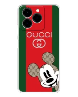 Чехол для Ulefone Note 20 Pro с картинкой «Gucci — полосы и Микки»