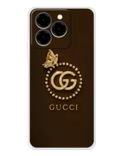 Чехол для Ulefone Note 20 Pro с картинкой «Gucci — золотая бабочка»
