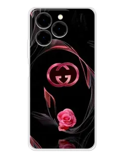 Чехол для Ulefone Note 20 Pro с картинкой «Gucci — неоновая роза»