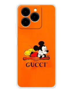 Чехол для Ulefone Note 20 Pro с картинкой «Микки Маус Gucci — оранж»