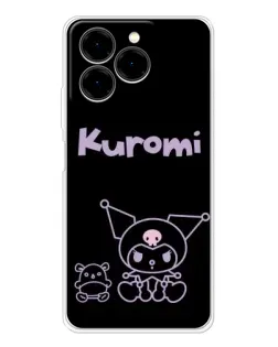 Чехол для Ulefone Note 20 Pro с картинкой «Kuromi — черный минимализм»